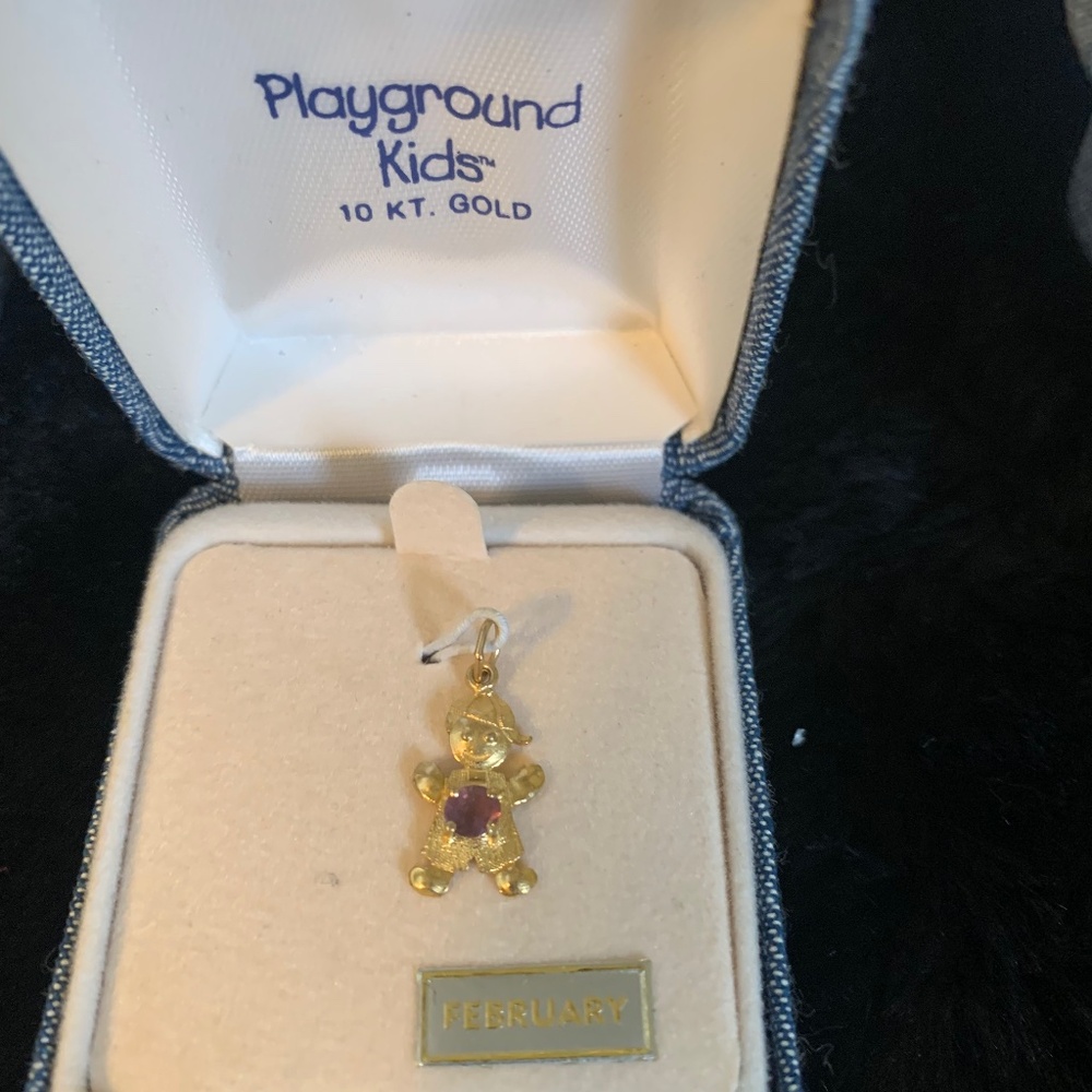 Boys February Birthstone charm